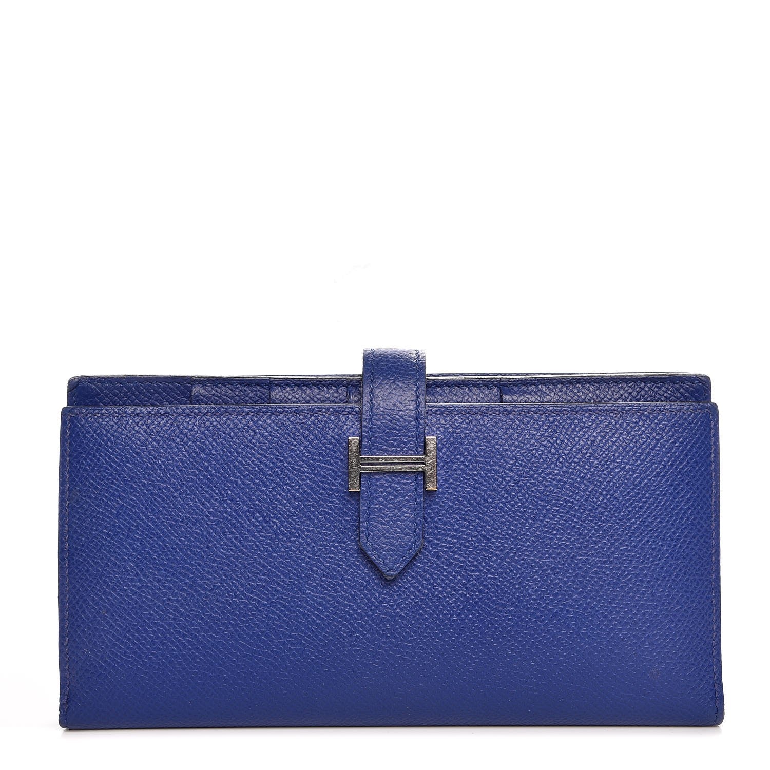 Hermes Epsom Bearn Gusset Wallet Bleu Electrique 1 of 8