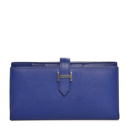 Hermes Epsom Bearn Gusset Wallet Bleu Electrique 1 of 8