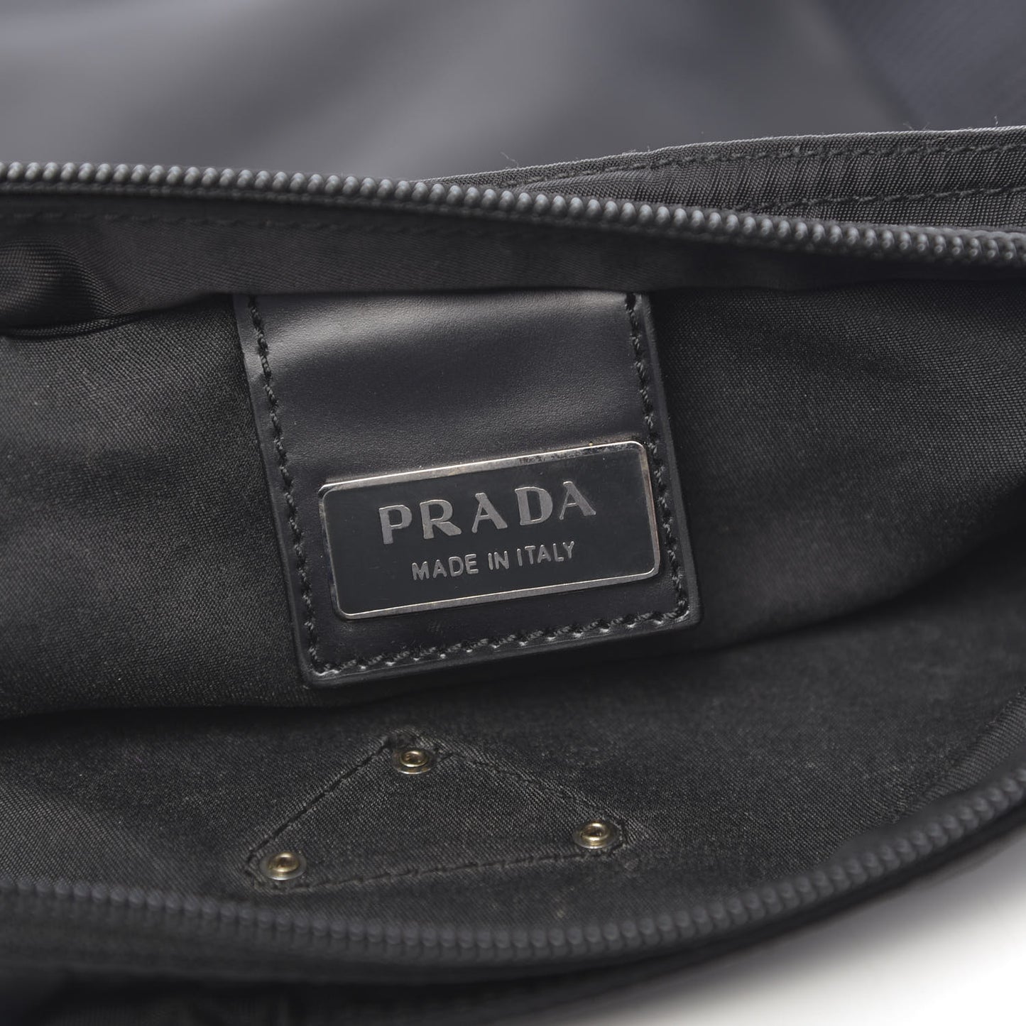 Nylon Vela Flat Messenger Bag Black
