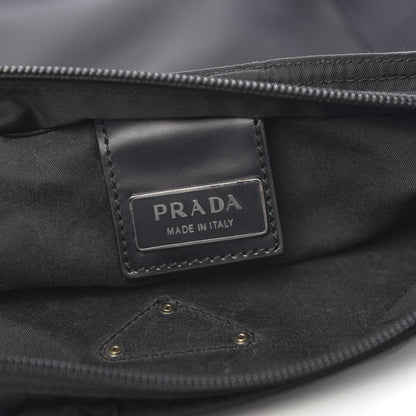 Prada Nylon Vela Flat Messenger Bag Black 6 of 10