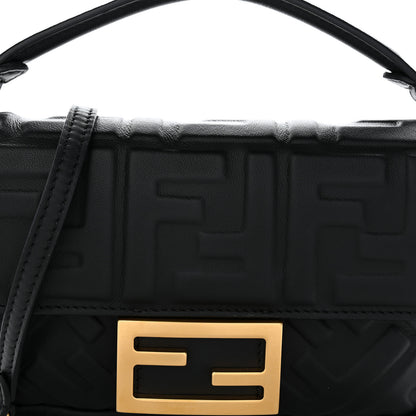 Fendi Nappa FF 1974 Embossed Mini Baguette Black 7 of 9