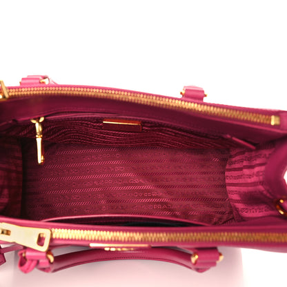Prada Saffiano Small Galleria Double Zip Tote Fuxia 4 of 8