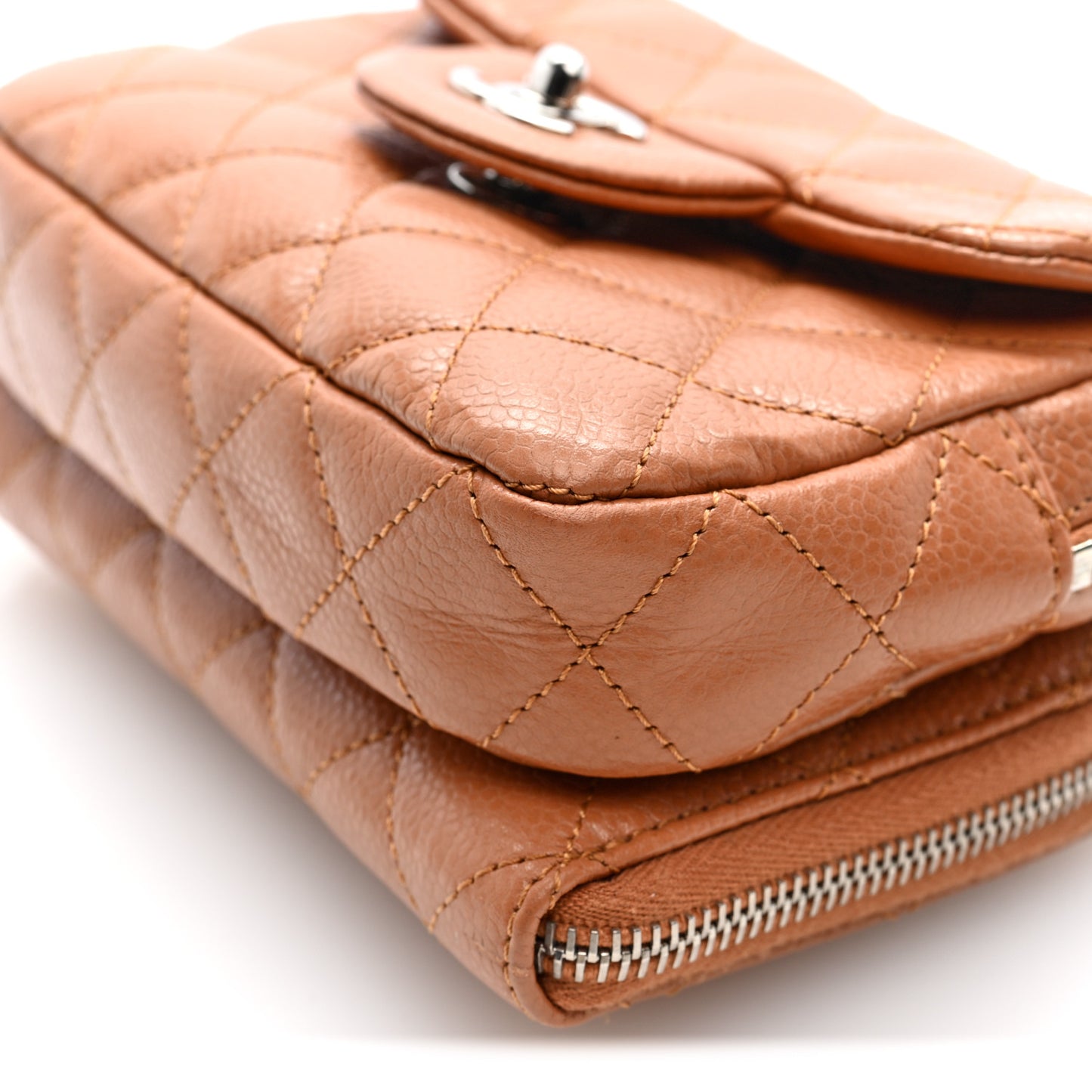 Caviar Quilted New Mini Flap Brown