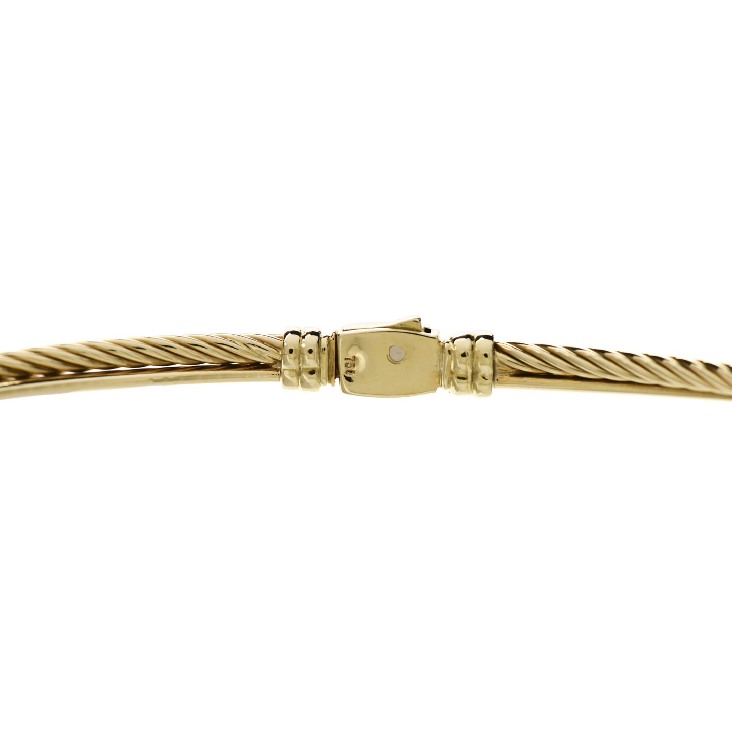 18K Yellow Gold Crossover Cable Choker Necklace