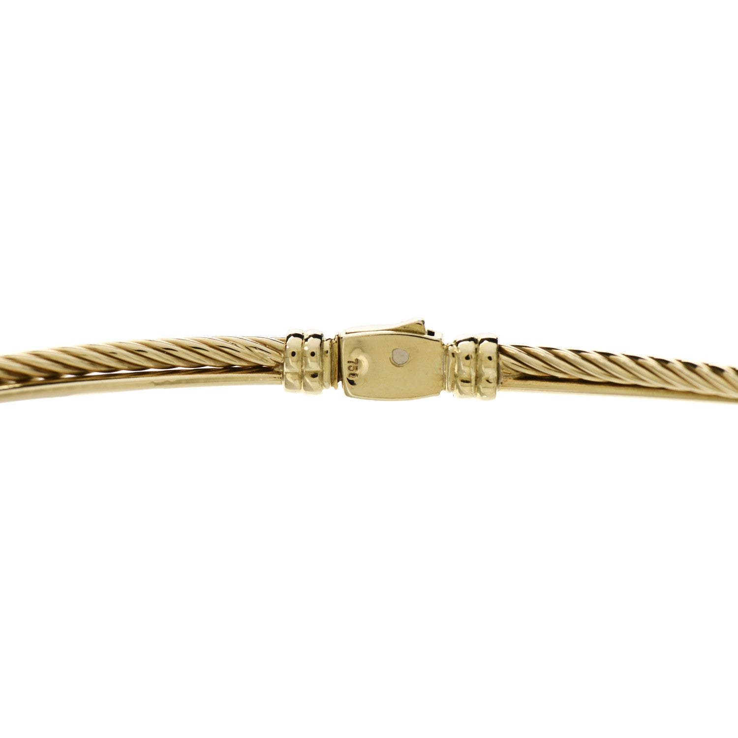 David Yurman 18K Yellow Gold Crossover Cable Choker Necklace 4 of 4