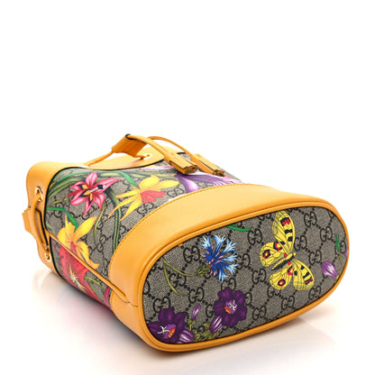 Gucci GG Supreme Monogram Flora Small Ophidia Bucket Bag Beige Multicolor Crop 4 of 7