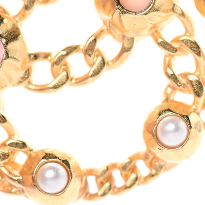Chanel Pearl Gripoix CC Chain Drop Earrings Gold 6 of 8