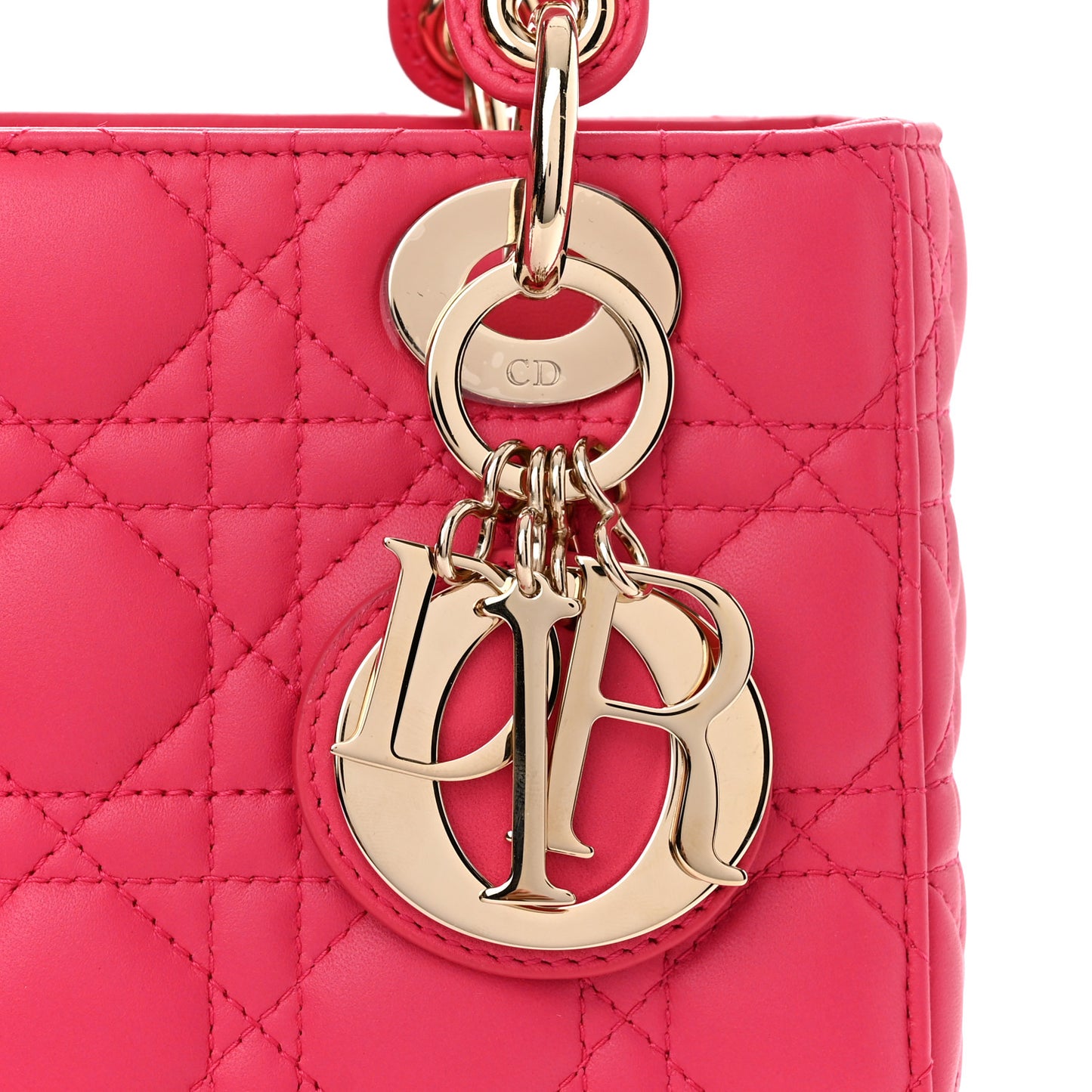 Lambskin Cannage Small My ABCDior Lady Dior Fraise