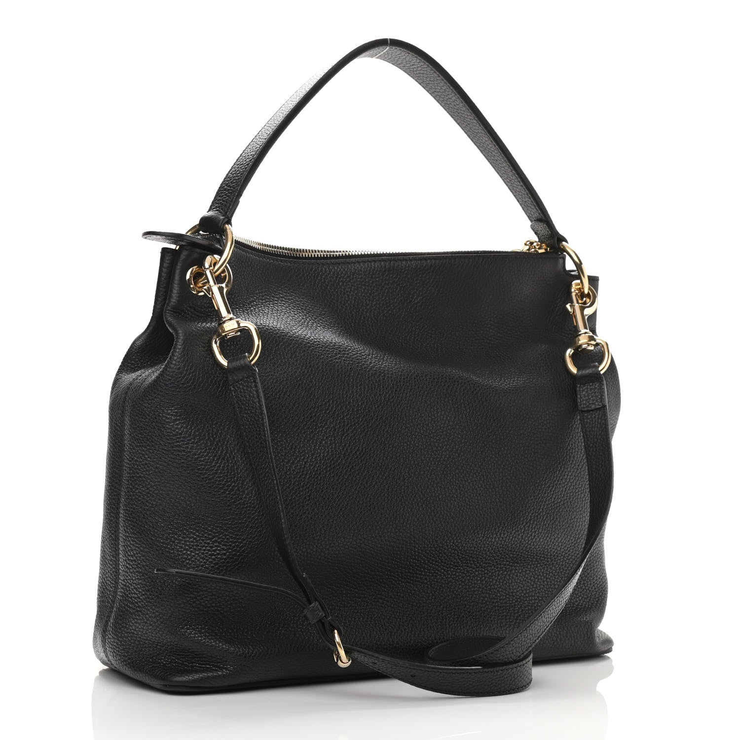 Gucci Pebbled Calfskin Large Soho Hobo Black 3 of 11