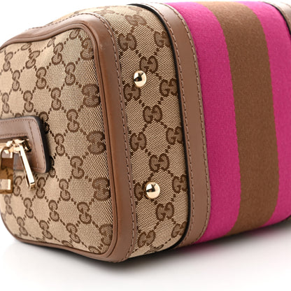 Gucci Monogram Vintage Web Small Boston Maple Brown 9 of 11