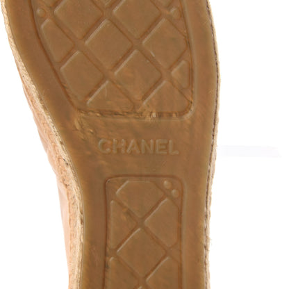 Chanel Lambskin Quilted CC Espadrilles 42 Beige 6 of 11