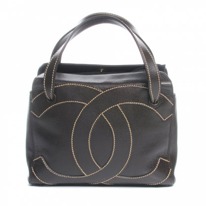 Chanel Caviar CC Stitched Small Tote Brown 1 of 8