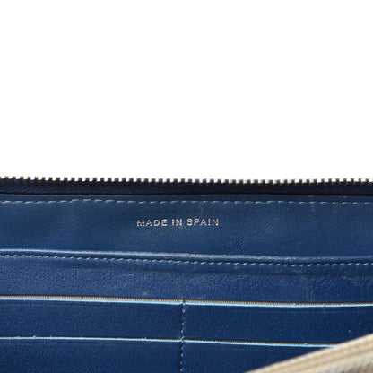 Chanel Patent Quilted Brilliant Zip Around Wallet Blue 7 of 8