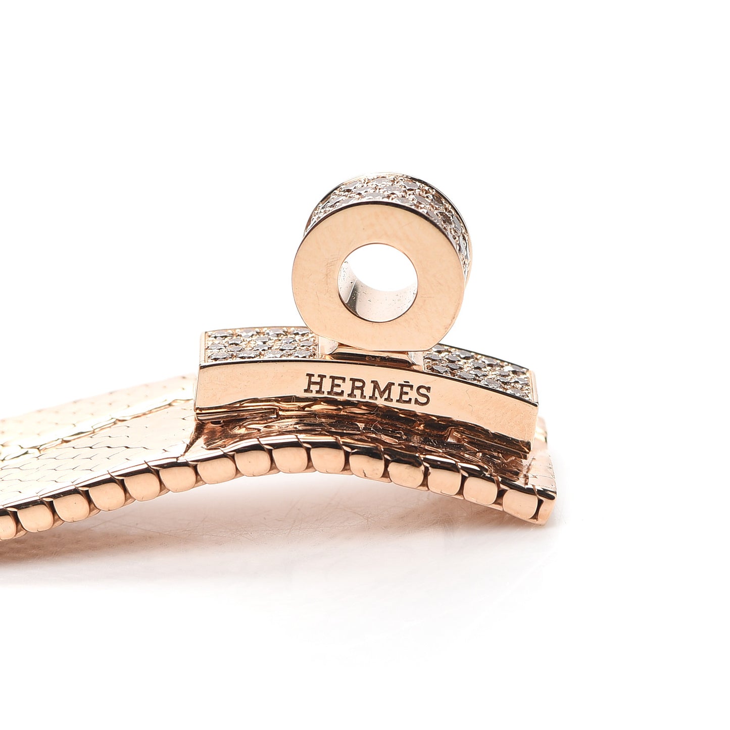 18K Rose Gold Diamond MM Kelly Milanese Bracelet SH