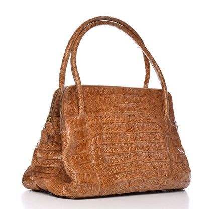 Nancy Gonzalez Crocodile Top Handle Tote Brown 3 of 15