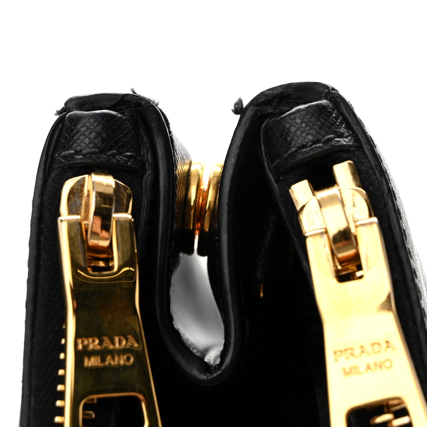 Saffiano Medium Galleria Double Zip Tote Black
