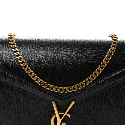 Saint Laurent Grain De Poudre Monogram Cassandra Clasp Bag Black 7 of 10