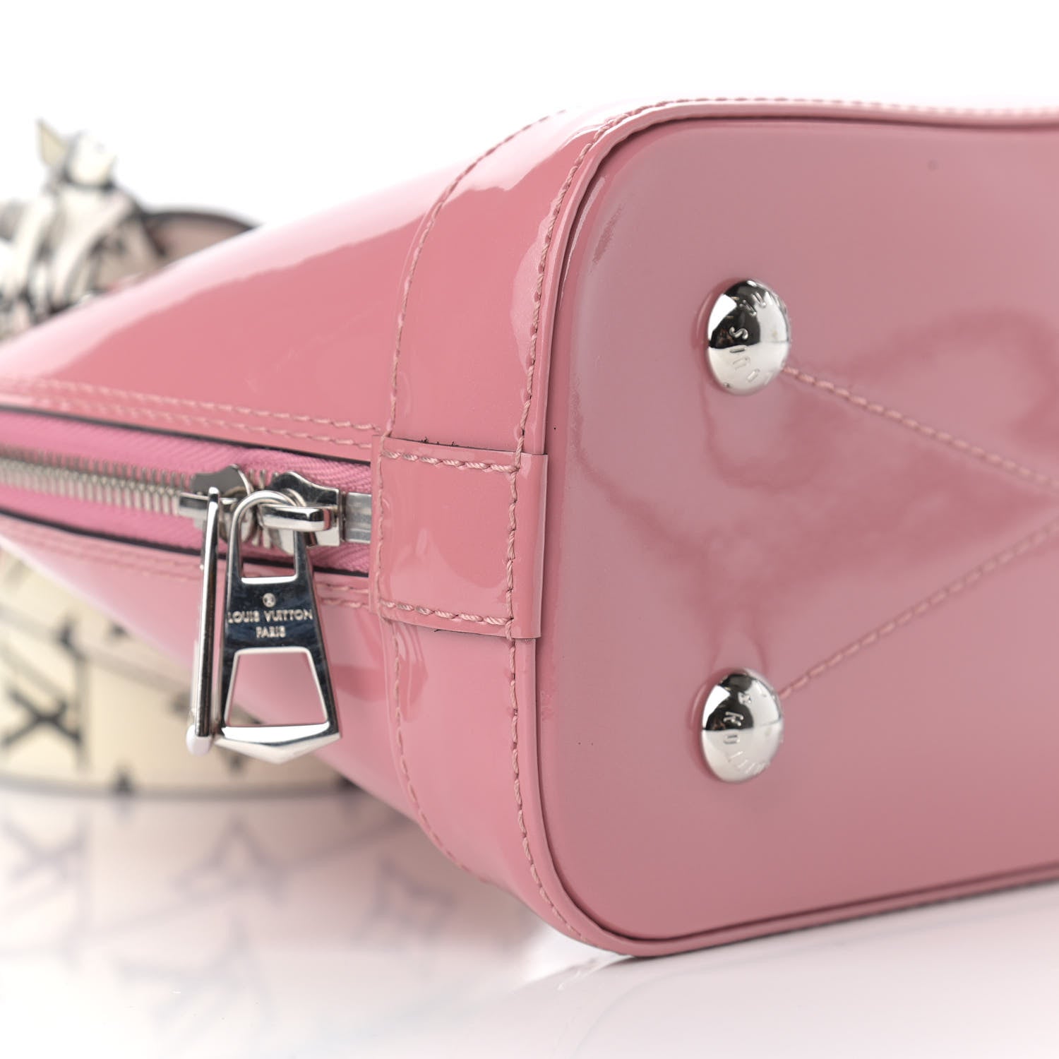 Louis Vuitton Patent Monogram Alma BB Rose Blush 7 of 11