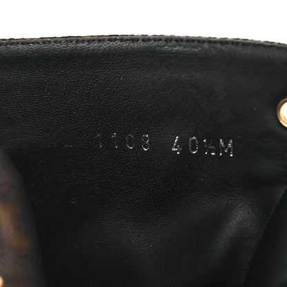 Louis Vuitton Calfskin Monogram Wonderland Flat Ranger Boots 40.5 Black 7 of 9