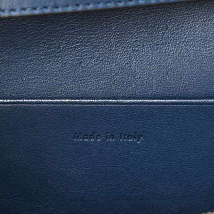 Celine Smooth Lambskin Frame Evening Chain Clutch Steel Blue Plum 6 of 9