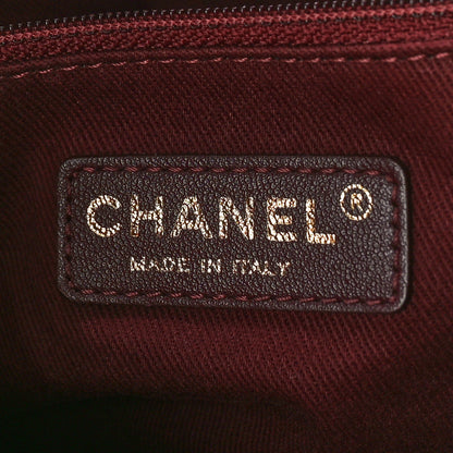Chanel Calfskin Quilted Medium Soft Elegance Tote Burgundy 6 of 11