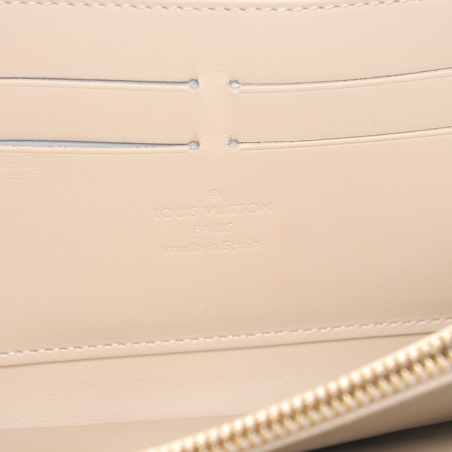 Vernis Leopard Zippy Wallet Blanc Corail