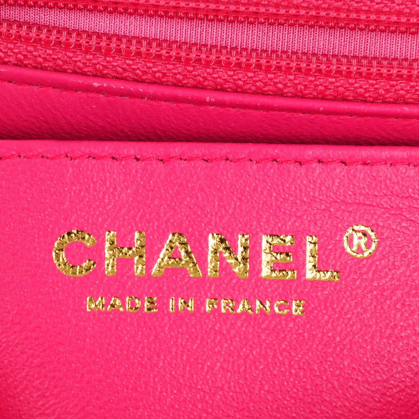 Lambskin Quilted Mini Rectangular Flap Dark Pink