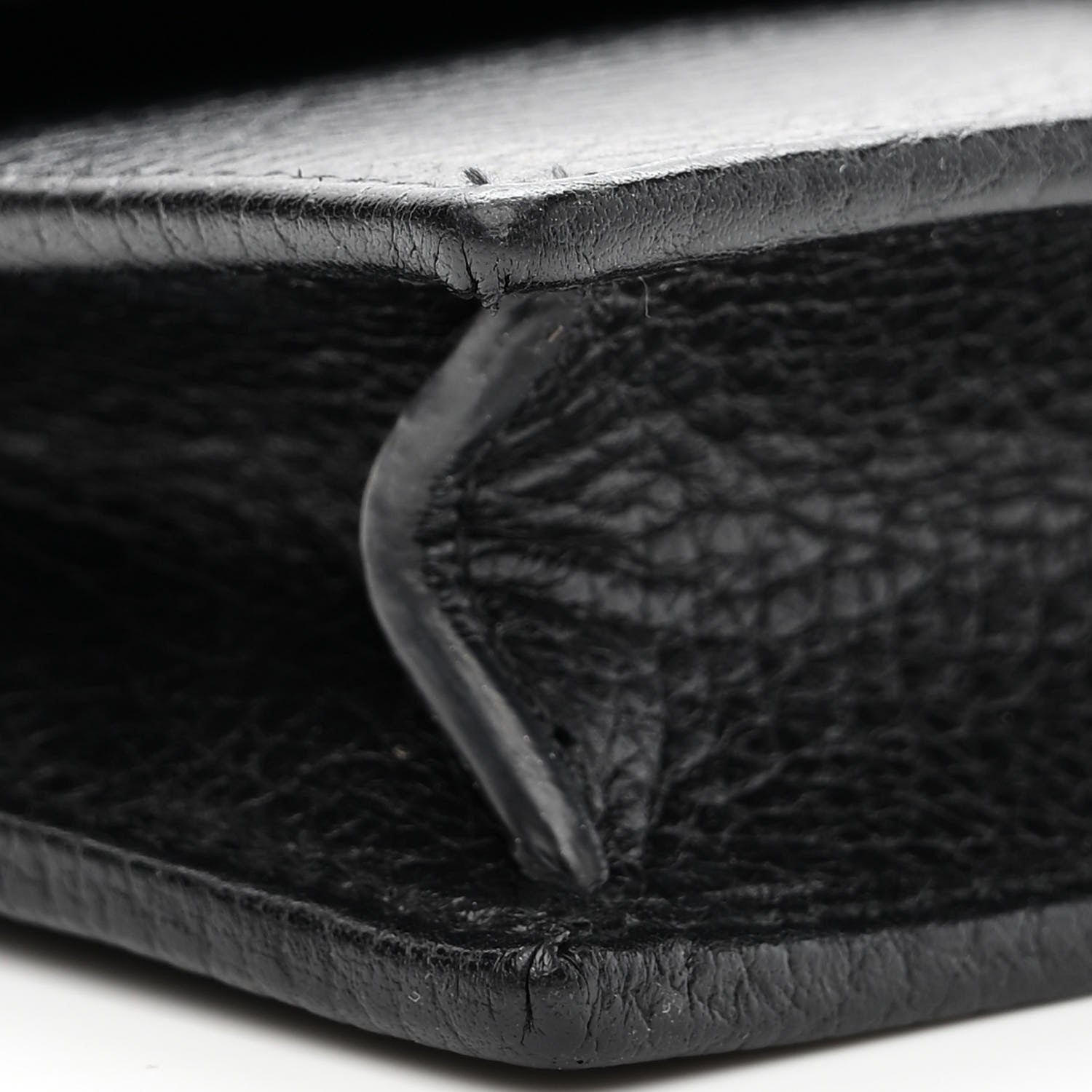 Gucci Dollar Calfskin Interlocking G Chain Wallet Black 8 of 9