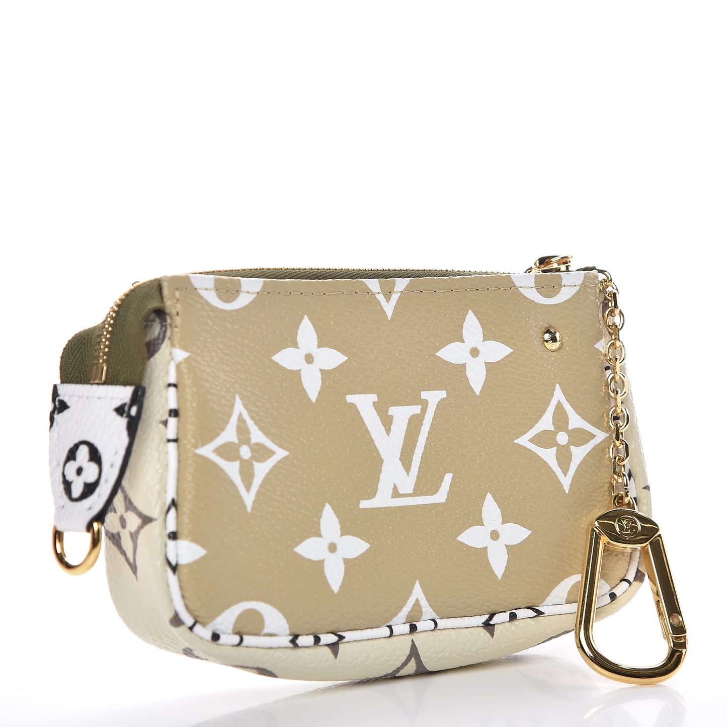 Monogram Giant Micro Pochette Accessories Kaki White