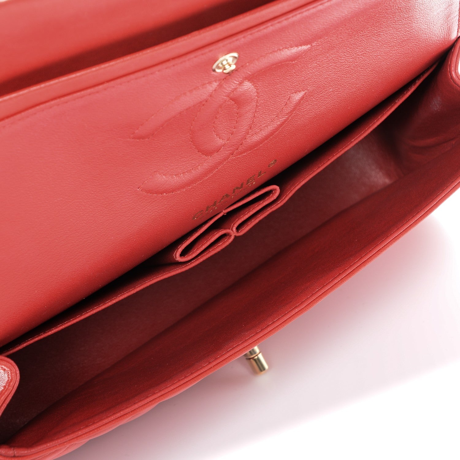 Chanel Lambskin Quilted Medium Double Flap Red 5 of 8