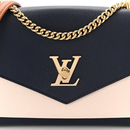 Louis Vuitton Soft Calfskin Mylockme Chain Bag BB Navy 6 of 9