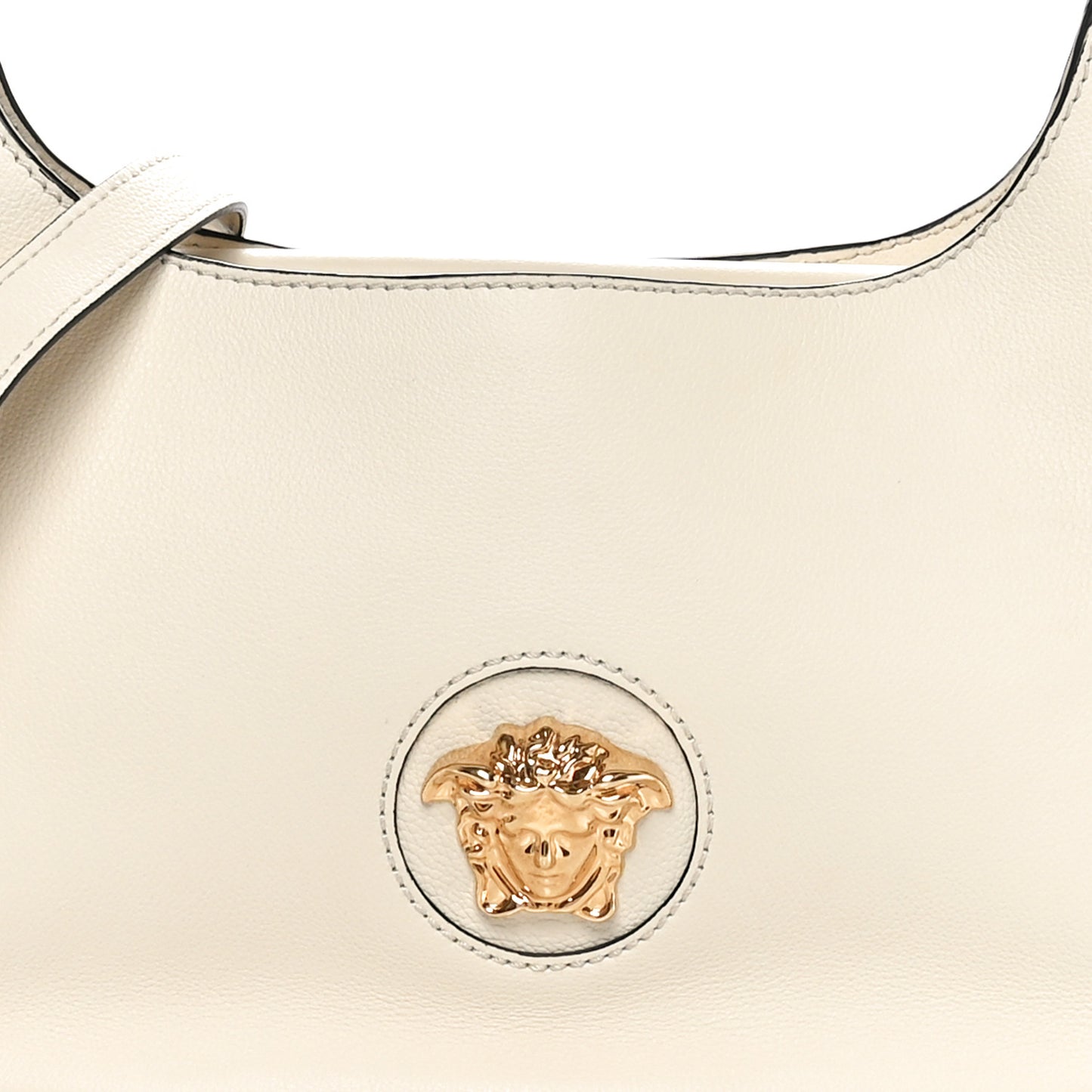 Calfskin La Medusa Hobo Crossbody White
