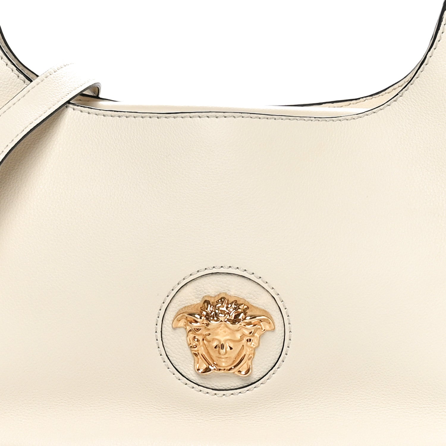 Versace Calfskin La Medusa Hobo Crossbody White 7 of 9