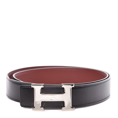 Hermes Box Swift 32mm H Belt 90 Black Rouge H 1 of 6