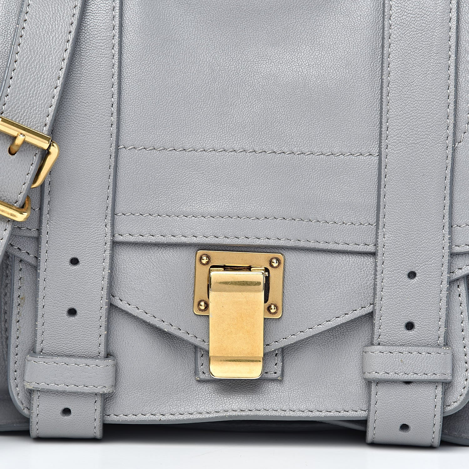 Proenza Schouler Lambskin PS1 Mini Pouch Messenger Concrete Grey 16 of 16