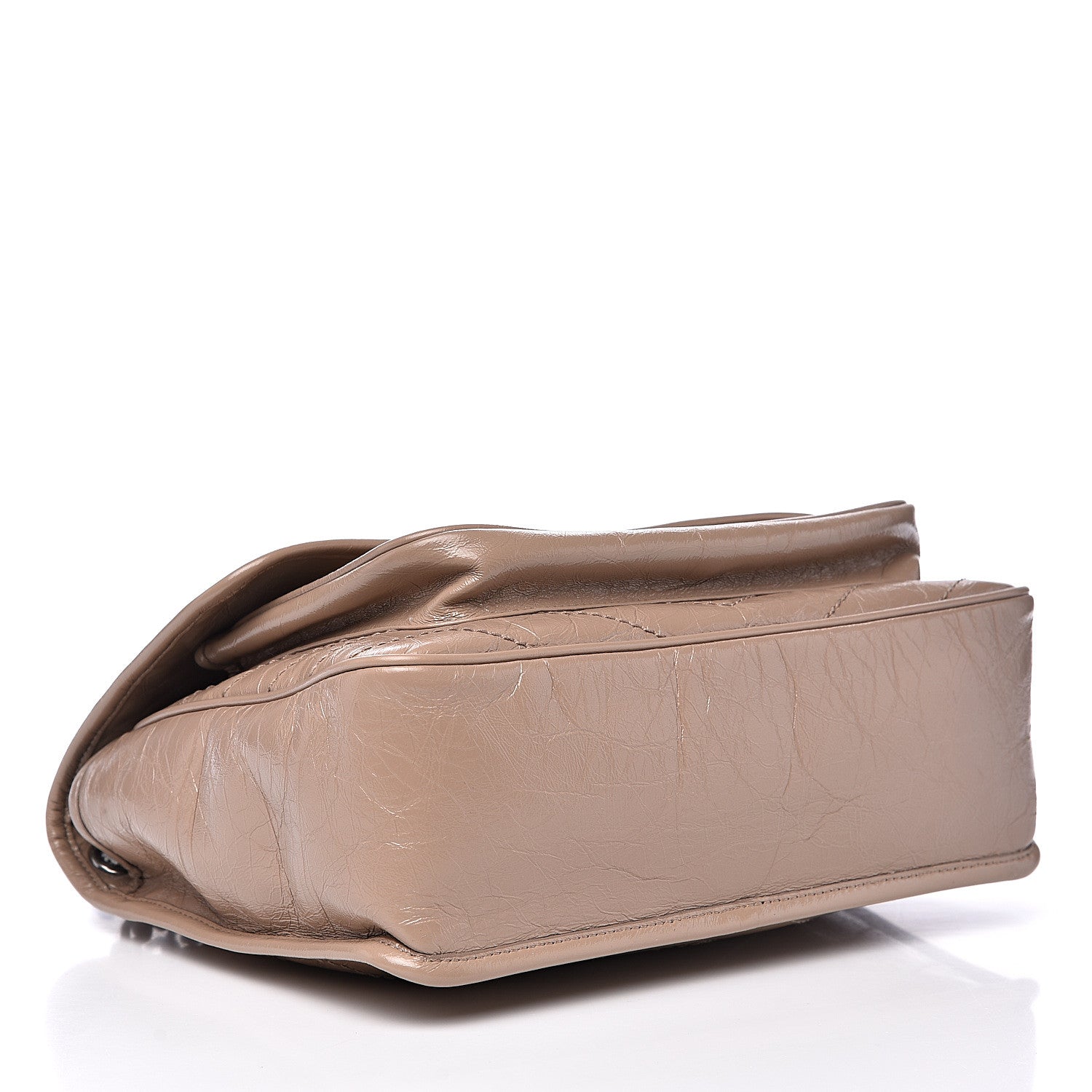 Saint Laurent Crinkled Calfskin Matelasse Monogram Medium Niki Chain Satchel Light Taupe 3 of 10