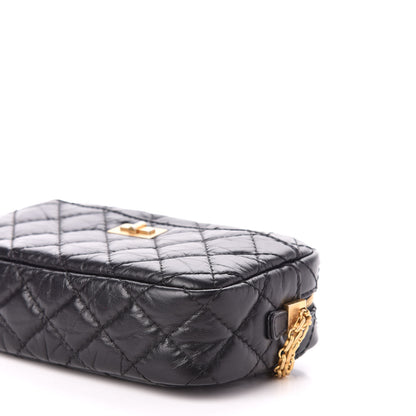 Chanel Aged Calfskin Quilted Mini Reissue Camera Case Black 9 of 10