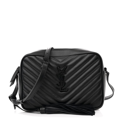 Saint Laurent Calfskin Matelasse Monogram Monochrome Lou Camera Bag Black 1 of 10