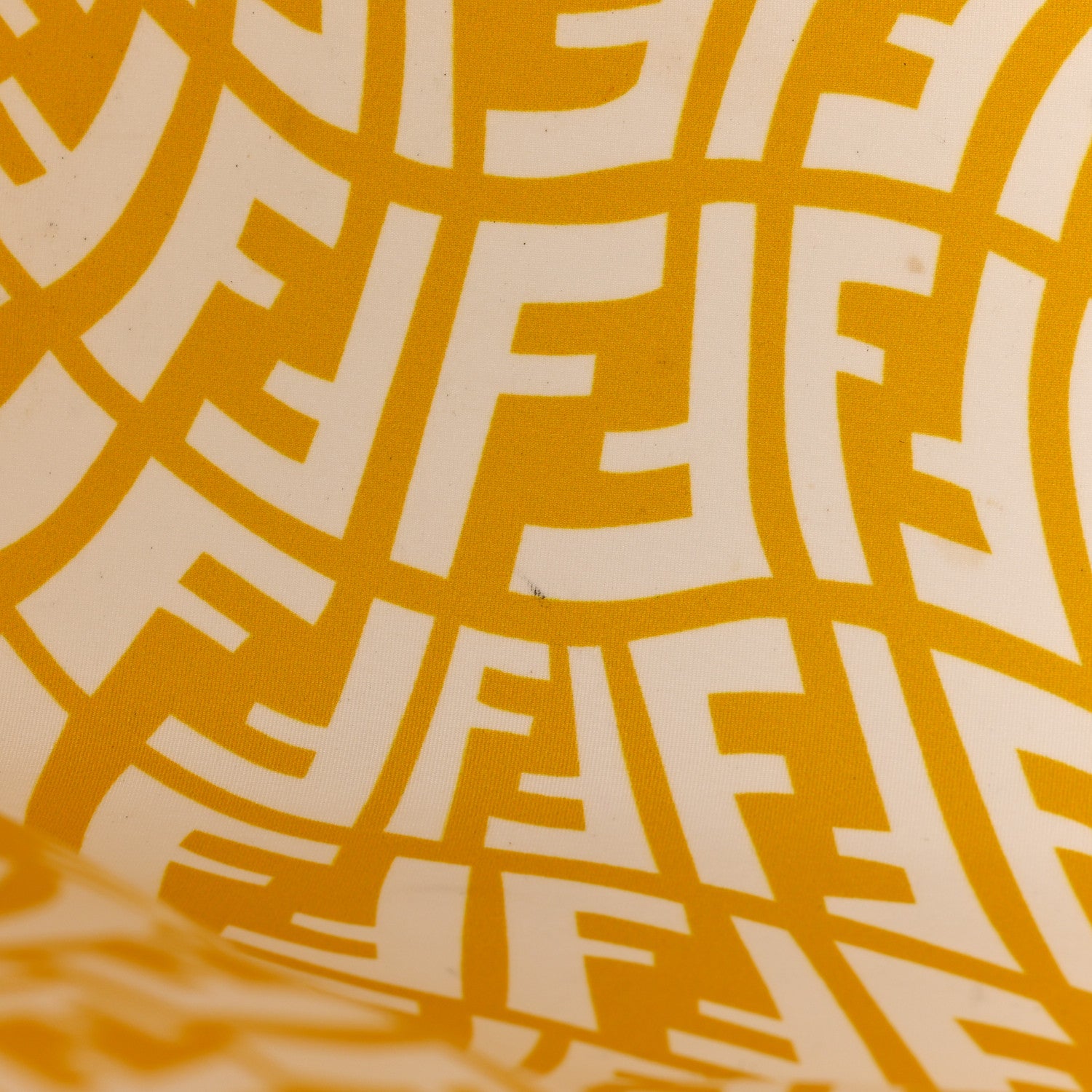 Fendi X SARAH COLEMAN Glazed Canvas Vitello King FF Vertigo Shopping Tote Bag Mimosa White 9 of 20