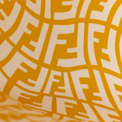 Fendi X SARAH COLEMAN Glazed Canvas Vitello King FF Vertigo Shopping Tote Bag Mimosa White 9 of 20