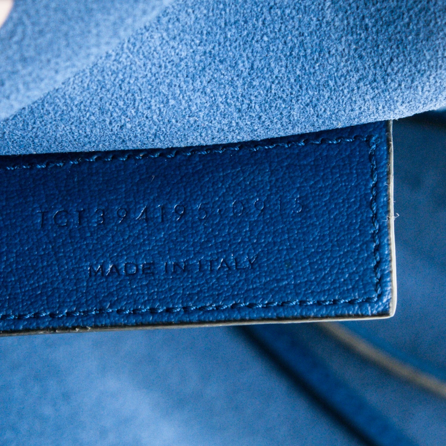 Saint Laurent Calfskin Large Shopping Tote Ultramarine 8 of 8