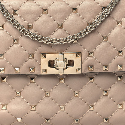 Valentino Garavani Nappa Medium Rockstud Spike Shoulder Bag Poudre 7 of 9