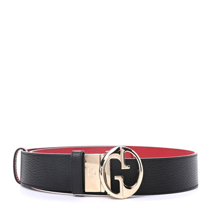 Gucci Calfskin 1973 Reversible Belt 85 34 Black Red 1 of 5