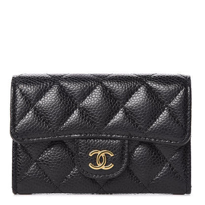 Chanel Caviar Quilted Flap Card Holder Black 1 of 9
