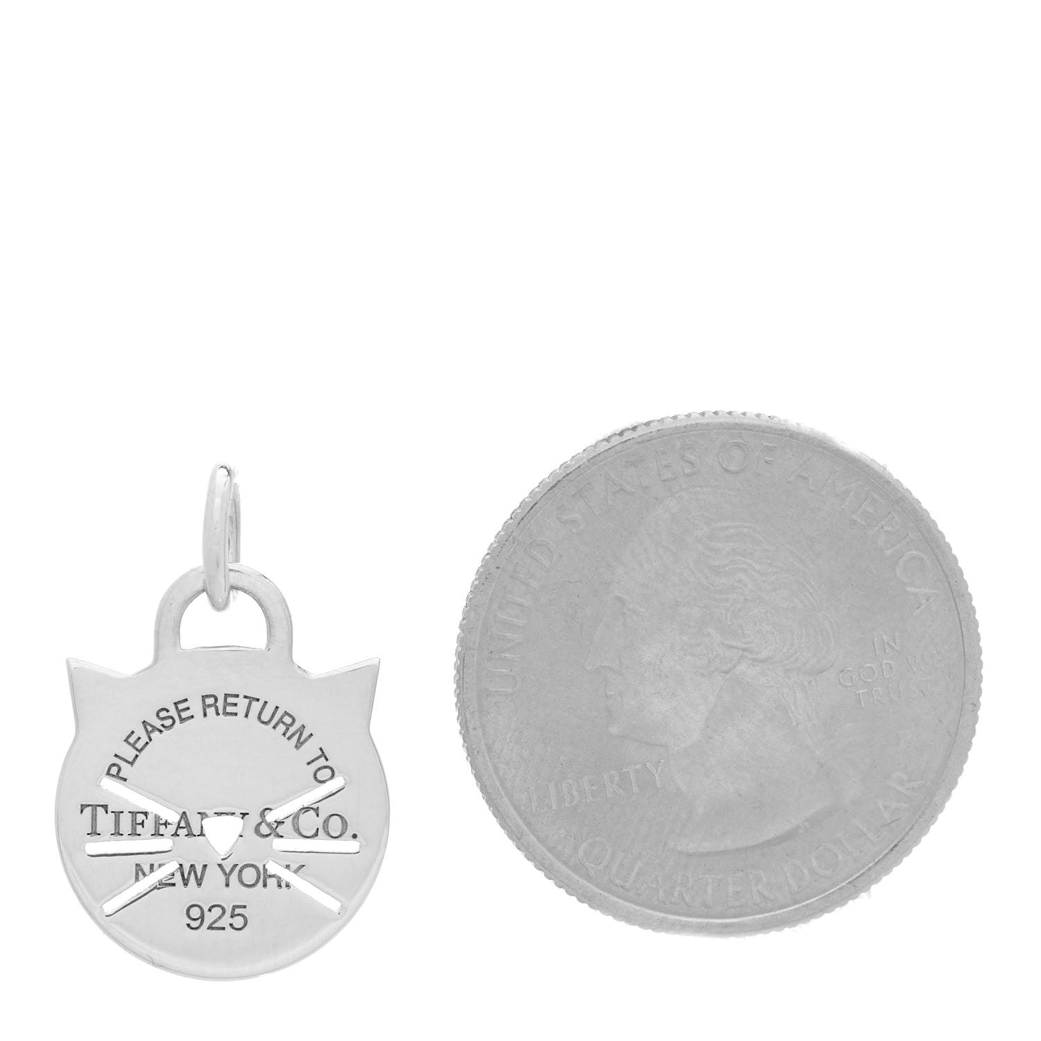 Tiffany Sterling Silver Return to Tiffany Cat Charm 2 of 4