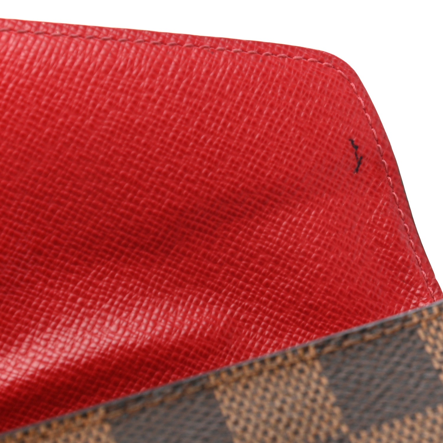 Louis Vuitton Damier Ebene Josephine Wallet Red 15 of 17