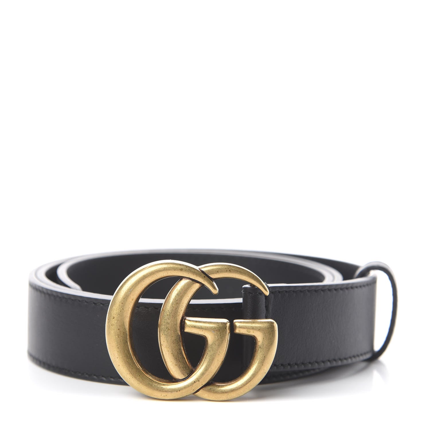 Gucci Calfskin Double G 30mm Belt 90 36 Black 1 of 5