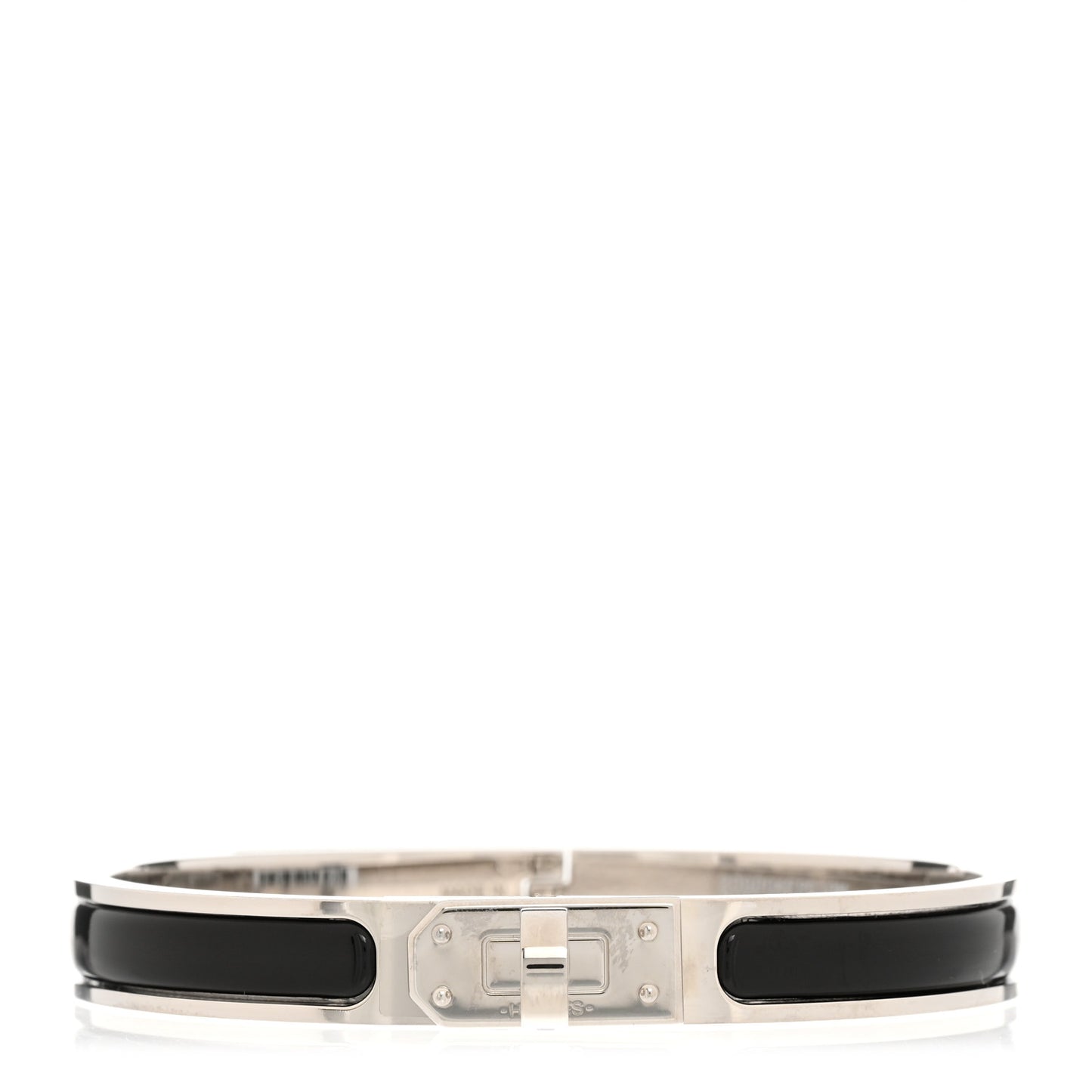 Enamel Clic Kelly Bracelet GM Black