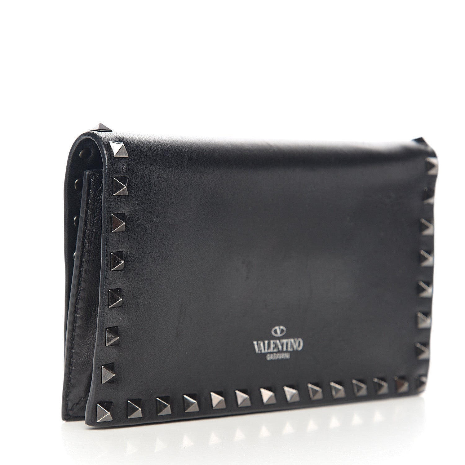 Valentino Garavani Nappa Small Rockstud Wristlet Clutch Black 2 of 9