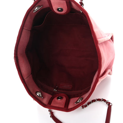 Chanel Canvas Small Deauville Tote Red 5 of 10